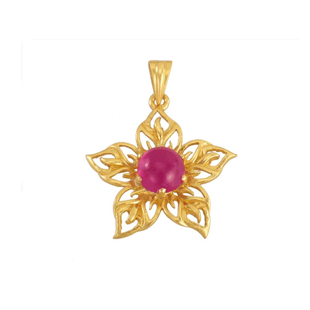 22KT  Yellow Gold Pendant For Women