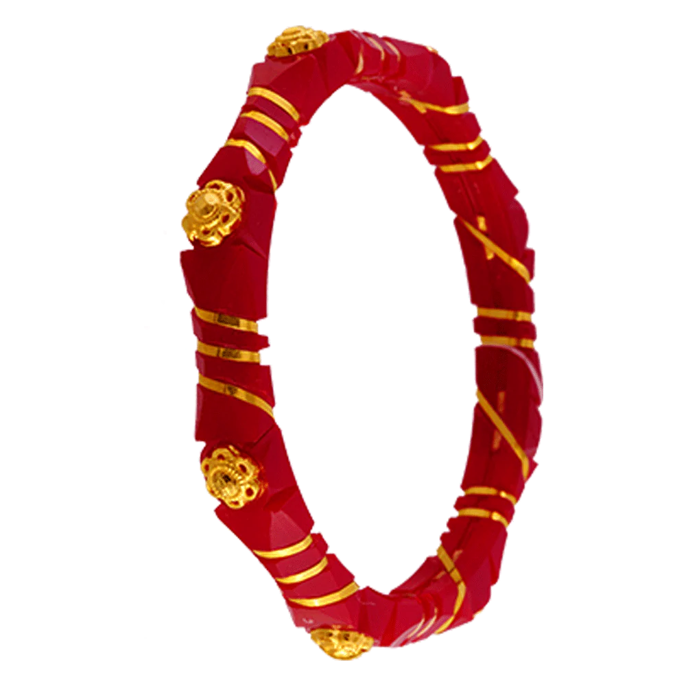 22KT Yellow Gold Pola Bangle For Women - Image 2