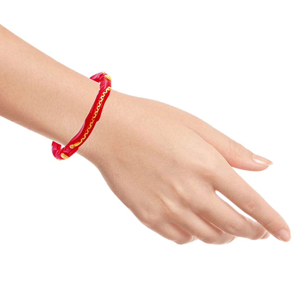 22KT Yellow Gold Pola Bangle For Women - Image 4