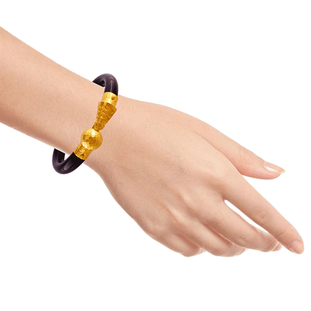 22KT Yellow Gold Pola Bangle For Women - Image 4