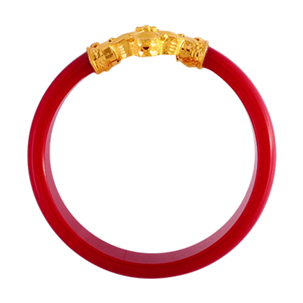 22KT Yellow Gold Pola Bangle For Women - Image 3
