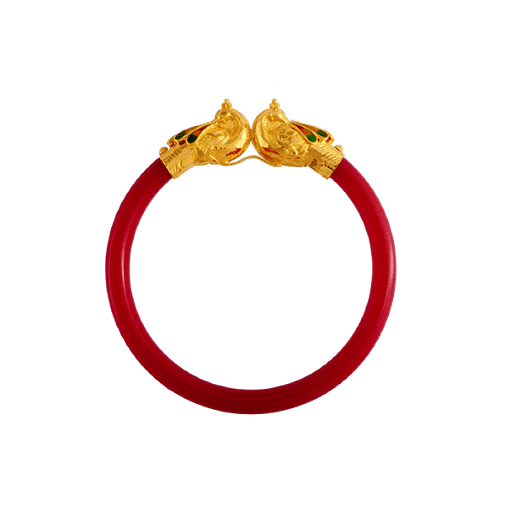 22KT Yellow Gold Pola Bangle For Women - Image 3