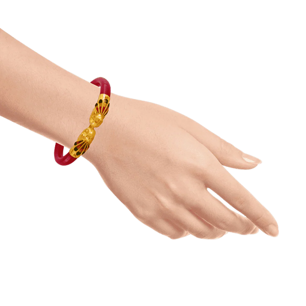 22KT Yellow Gold Pola Bangle For Women - Image 4