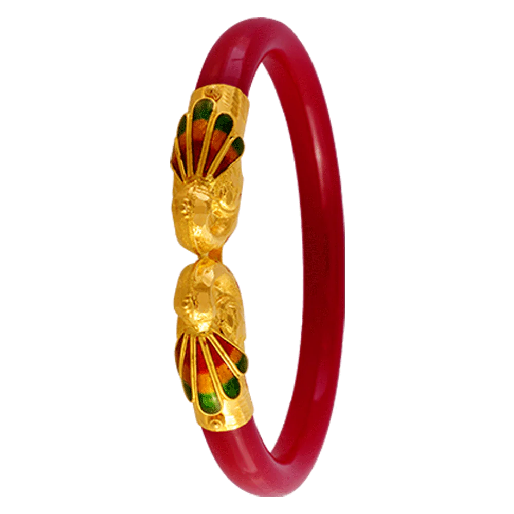 22KT Yellow Gold Pola Bangle For Women - Image 3