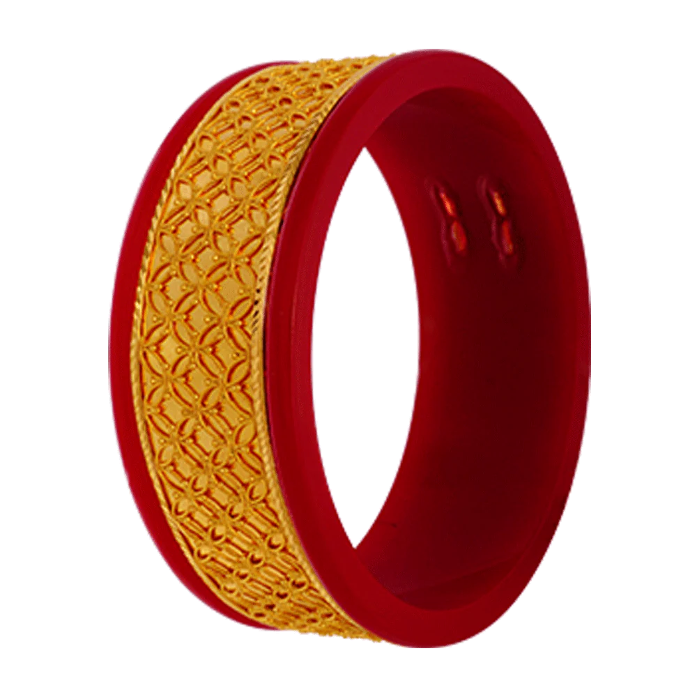22KT Yellow Gold Pola Bangle For Women - Image 4