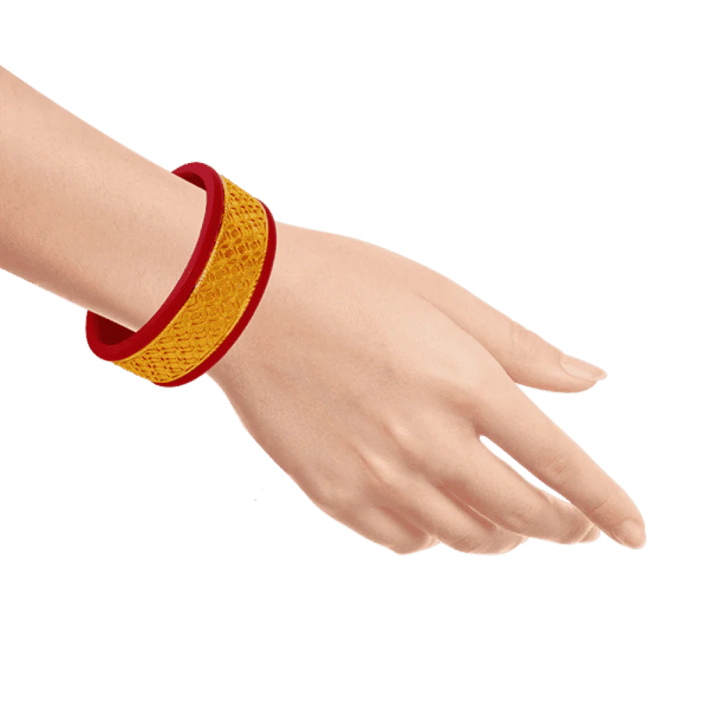 22KT Yellow Gold Pola Bangle For Women - Image 2