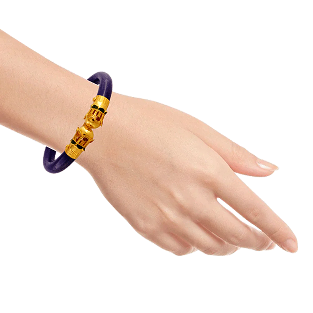 22KT Yellow Gold Pola Bangle For Women - Image 3
