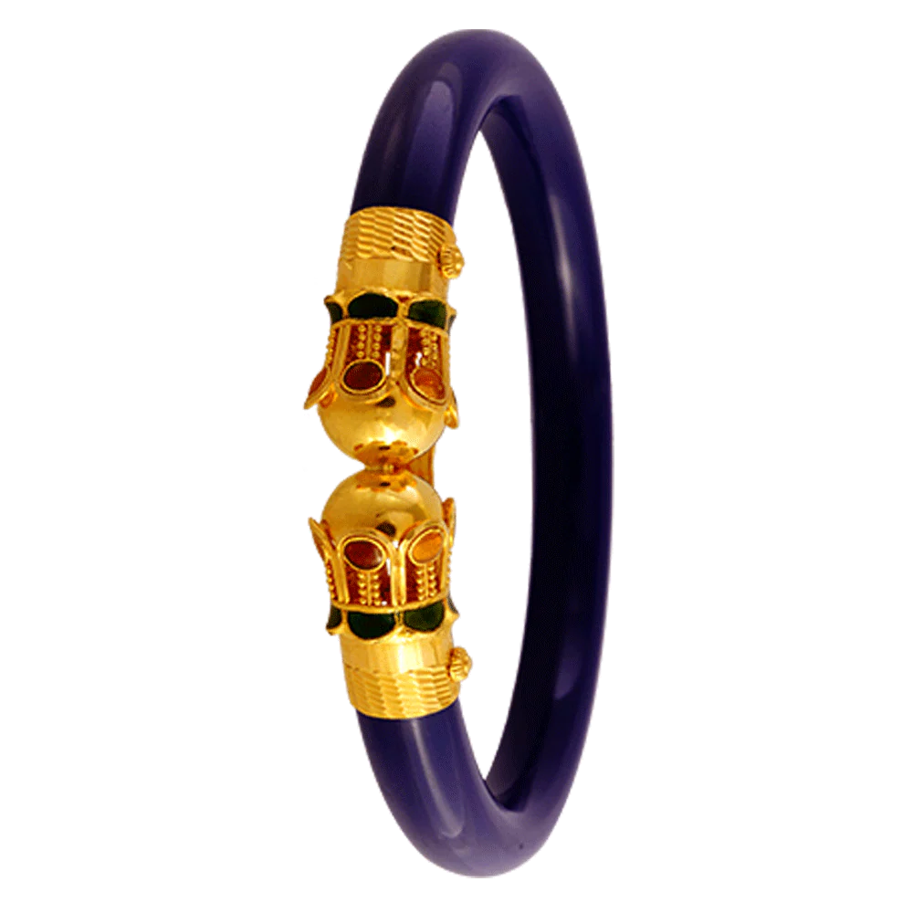 22KT Yellow Gold Pola Bangle For Women - Image 4