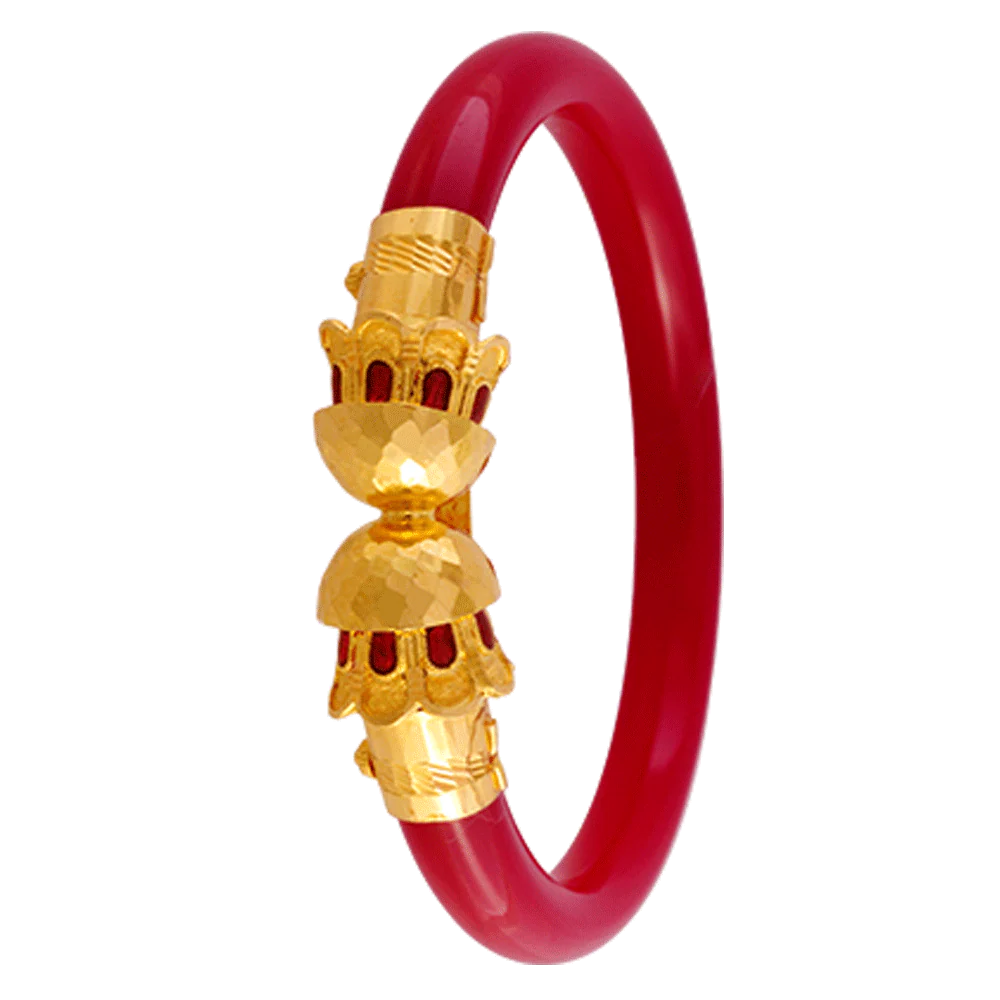 22KT Yellow Gold Pola Bangle For Women - Image 2