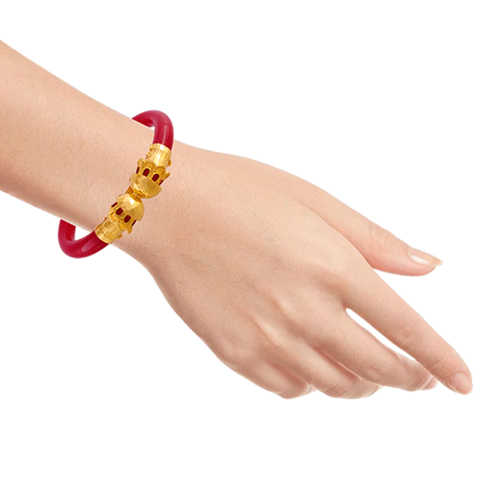 22KT Yellow Gold Pola Bangle For Women - Image 3