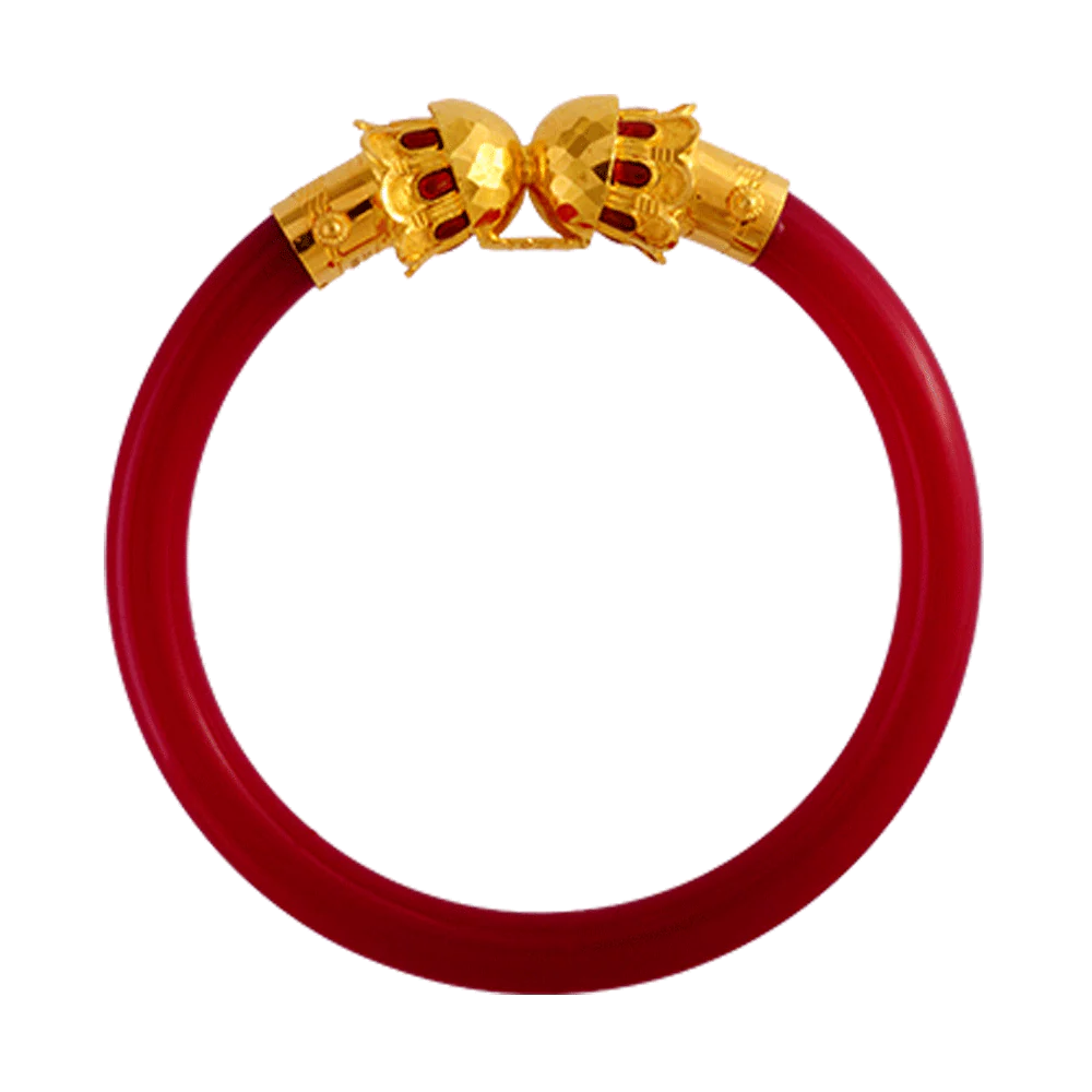 22KT Yellow Gold Pola Bangle For Women - Image 4