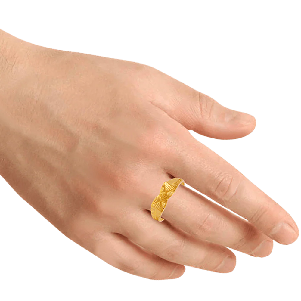 22KT Yellow Gold Ring For Men - Image 2