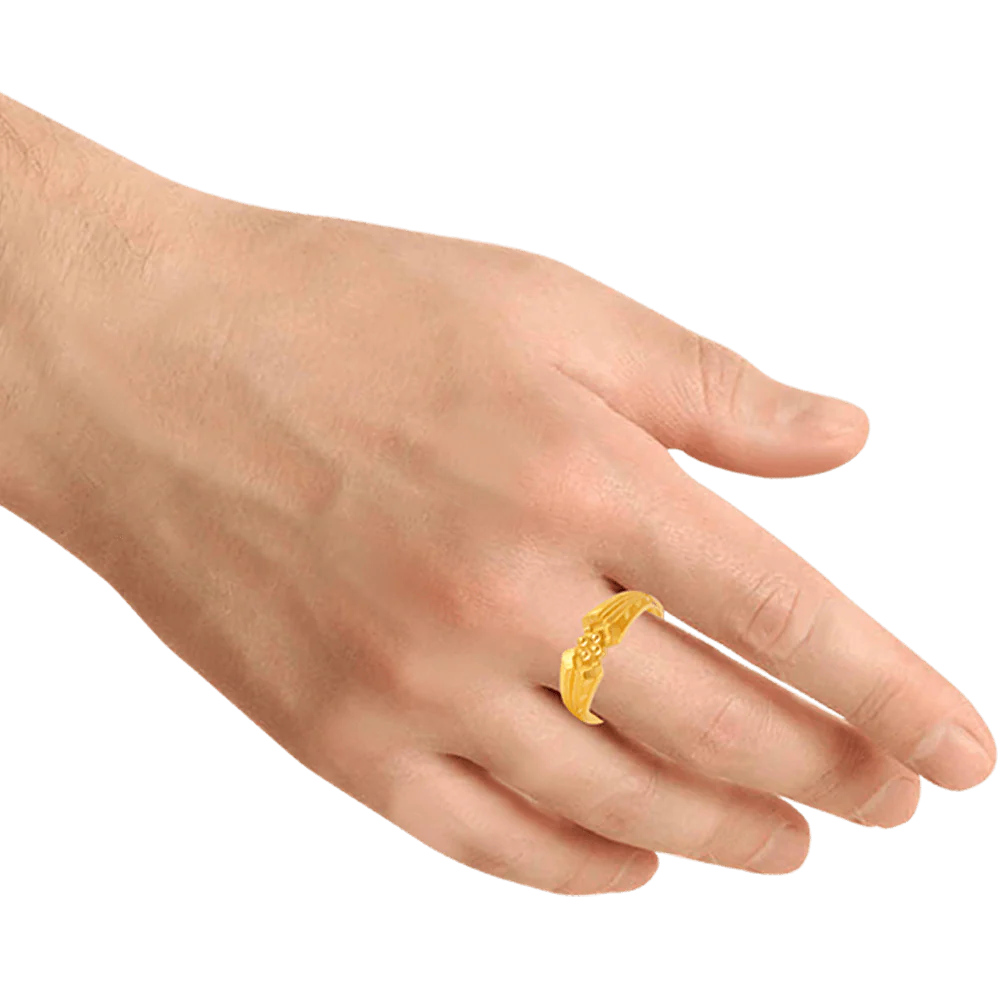 22KT Yellow Gold Ring For Men - Image 2
