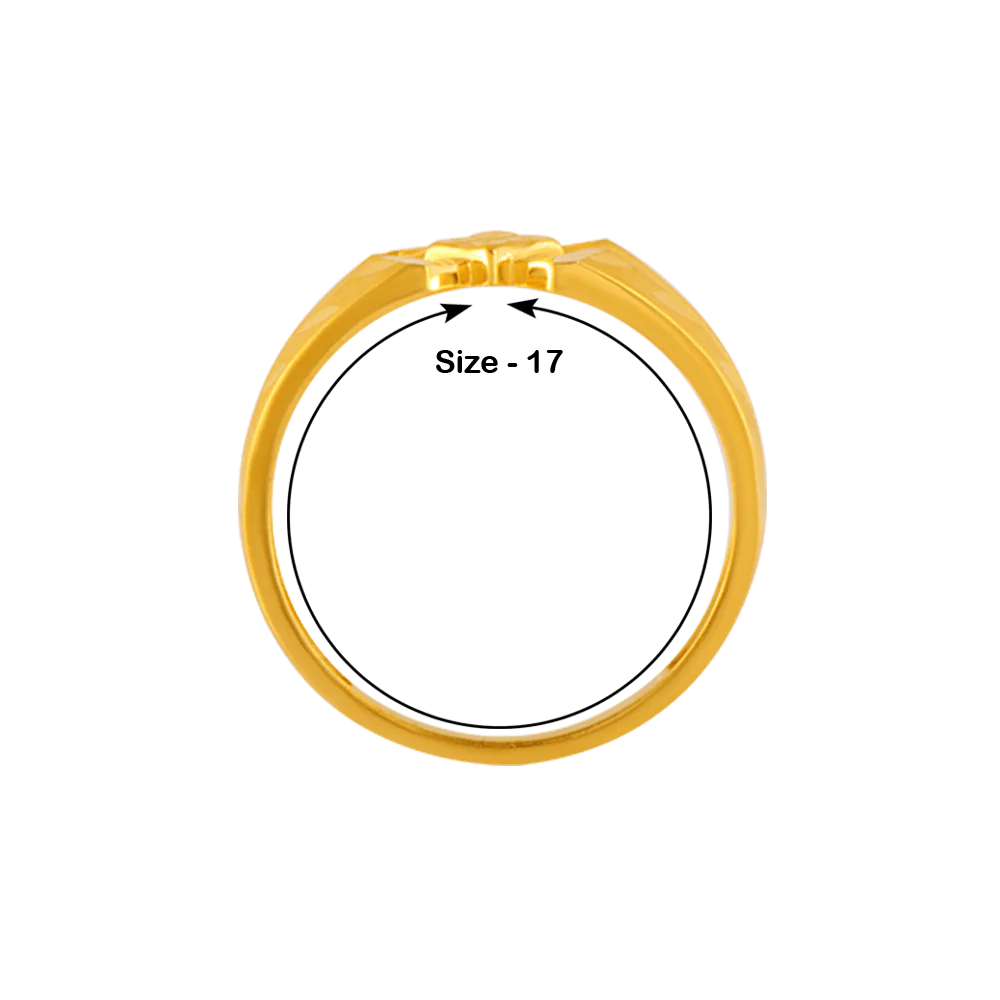 22KT Yellow Gold Ring For Men - Image 4