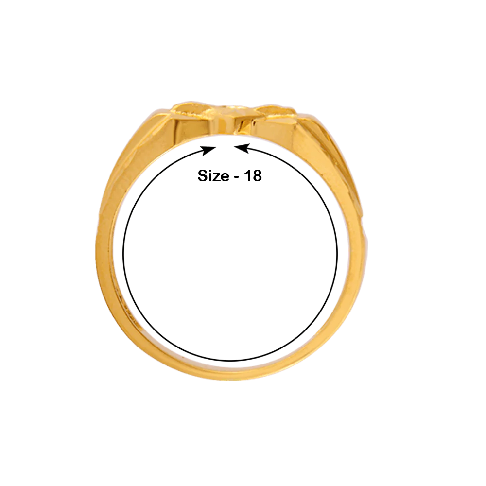 22KT Yellow Gold Ring For Men - Image 4
