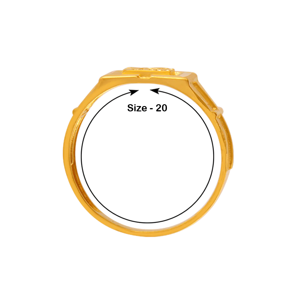 22KT Yellow Gold Ring For Men - Image 4