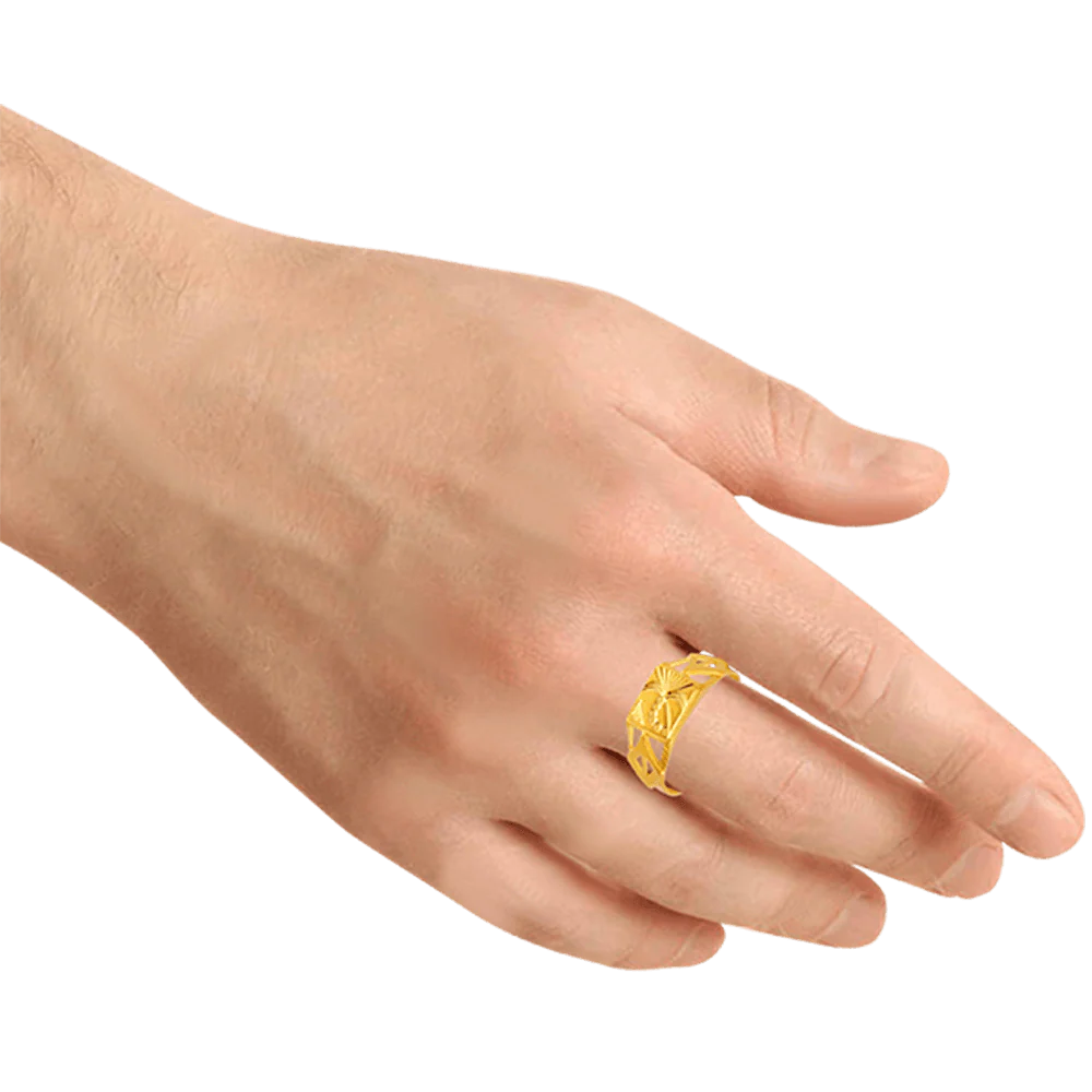 22KT Yellow Gold Ring For Men - Image 2