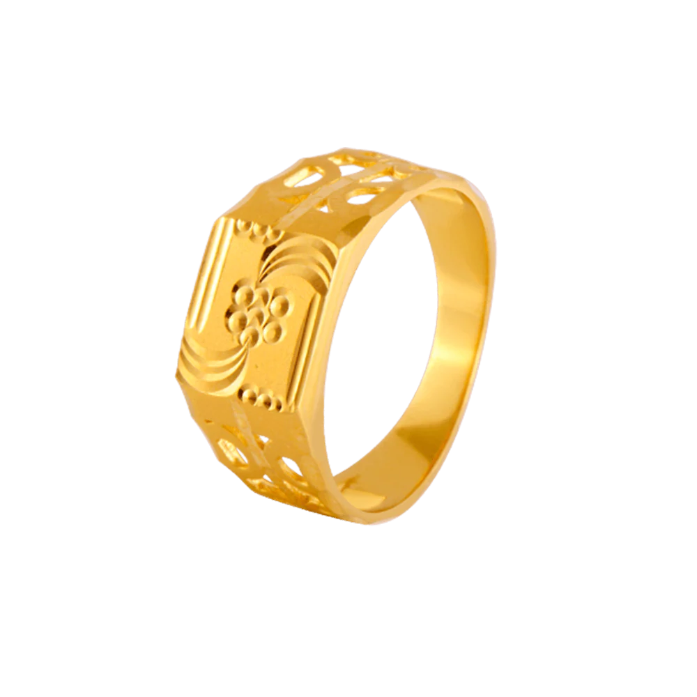 22KT Yellow Gold Ring For Men - Image 3