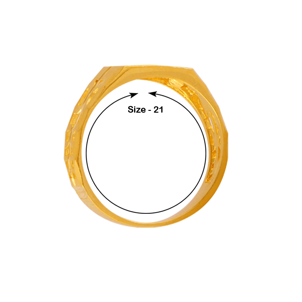 22KT Yellow Gold Ring For Men - Image 4
