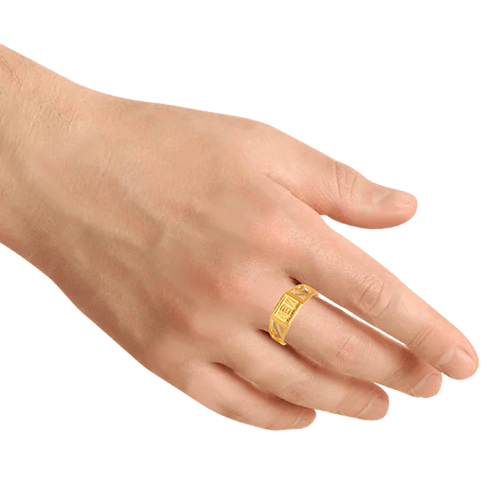 22KT Yellow Gold Ring For Men - Image 2