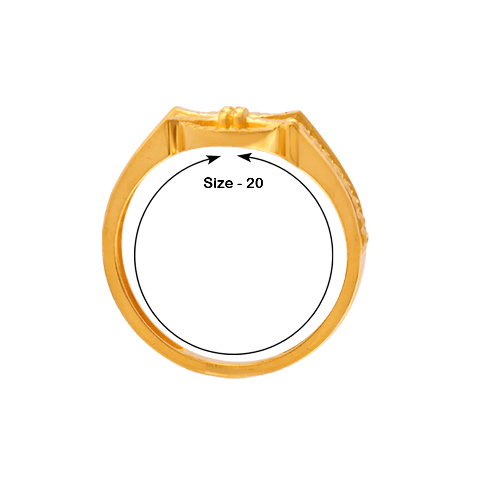 22KT Yellow Gold Ring For Men - Image 4