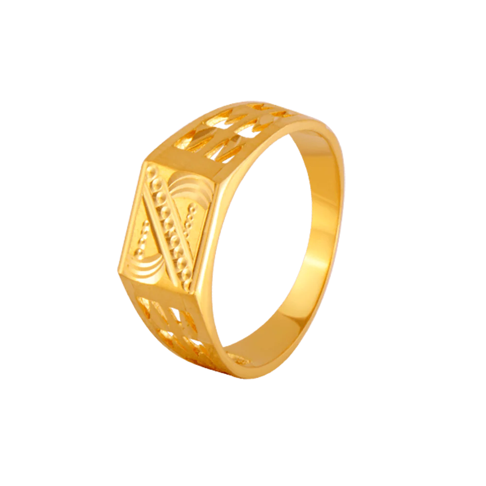 22KT Yellow Gold Ring For Men - Image 3
