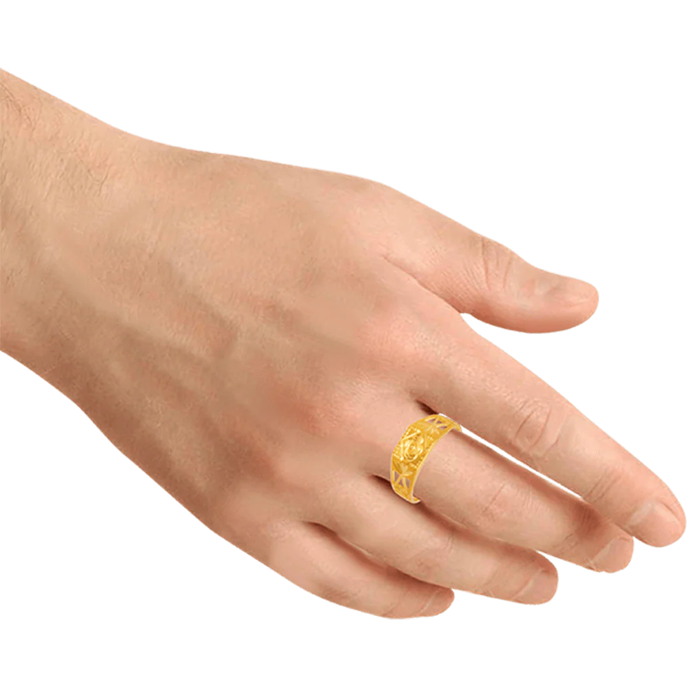 22KT Yellow Gold Ring For Men - Image 2