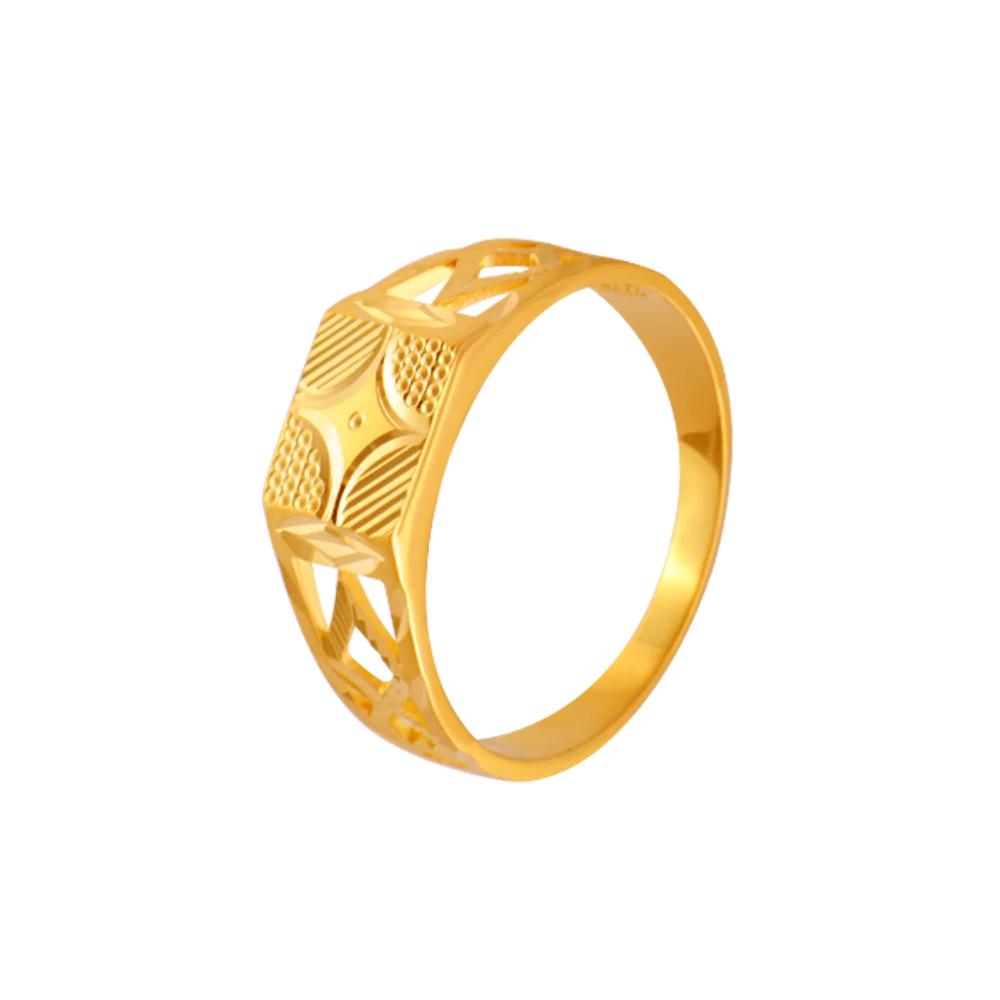 22KT Yellow Gold Ring For Men - Image 3