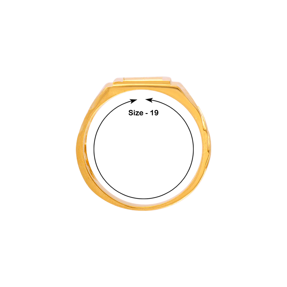 22KT Yellow Gold Ring For Men - Image 4