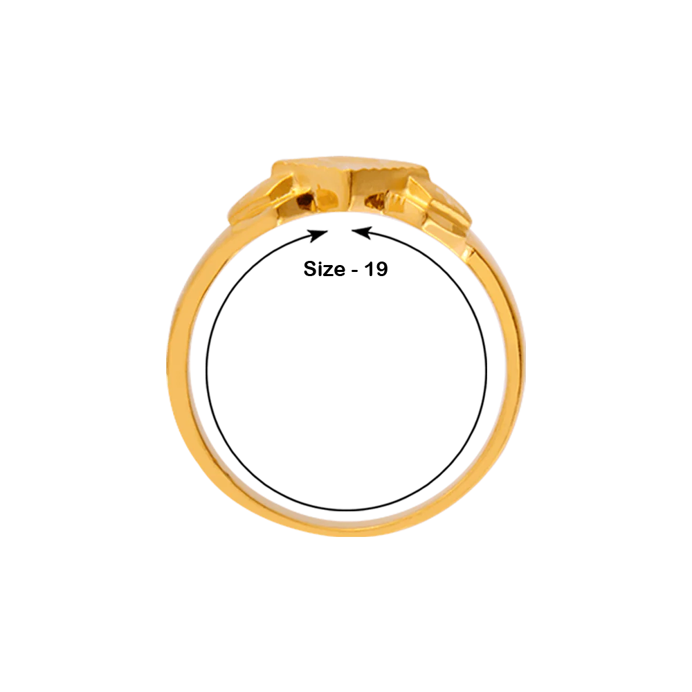 22KT Yellow Gold Ring For Men - Image 4