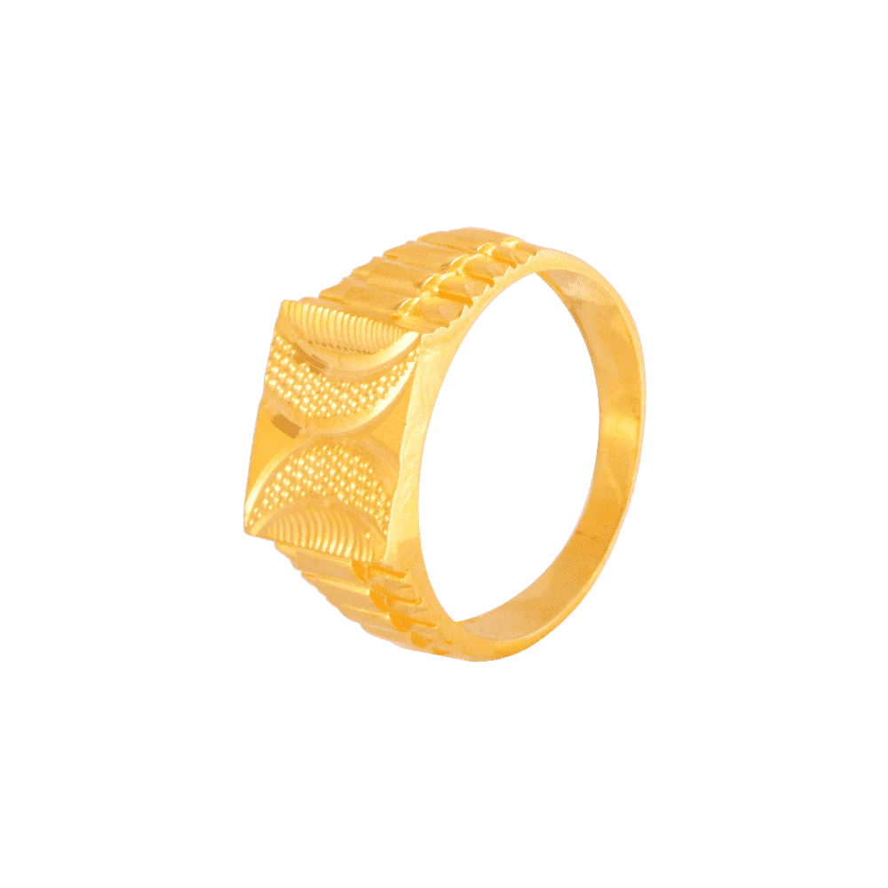 22KT Yellow Gold Ring For Men - Image 2