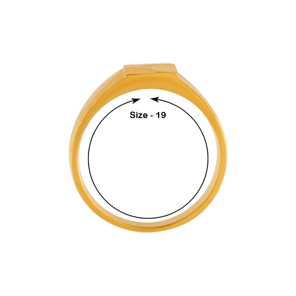 22KT Yellow Gold Ring For Men - Image 4