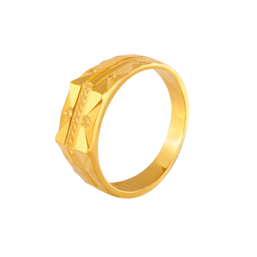 22KT Yellow Gold Ring For Men - Image 3