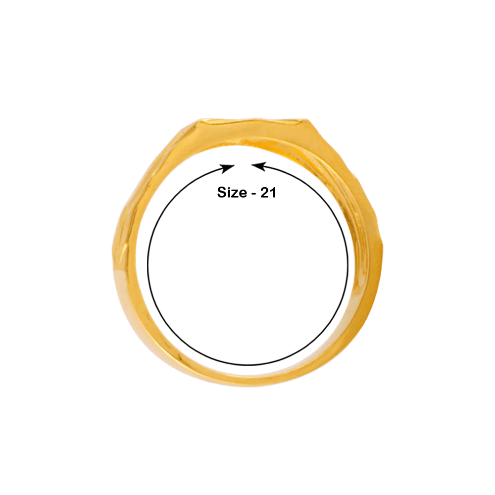 22KT Yellow Gold Ring For Men - Image 4