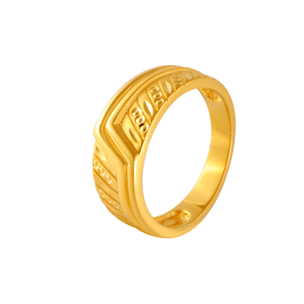 22KT Yellow Gold Ring For Men - Image 3