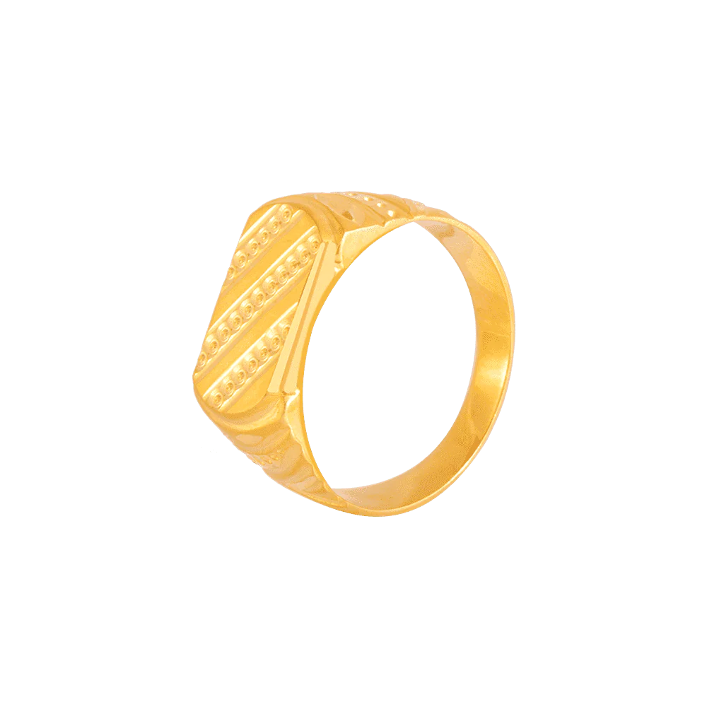 22KT Yellow Gold Ring For Men - Image 2
