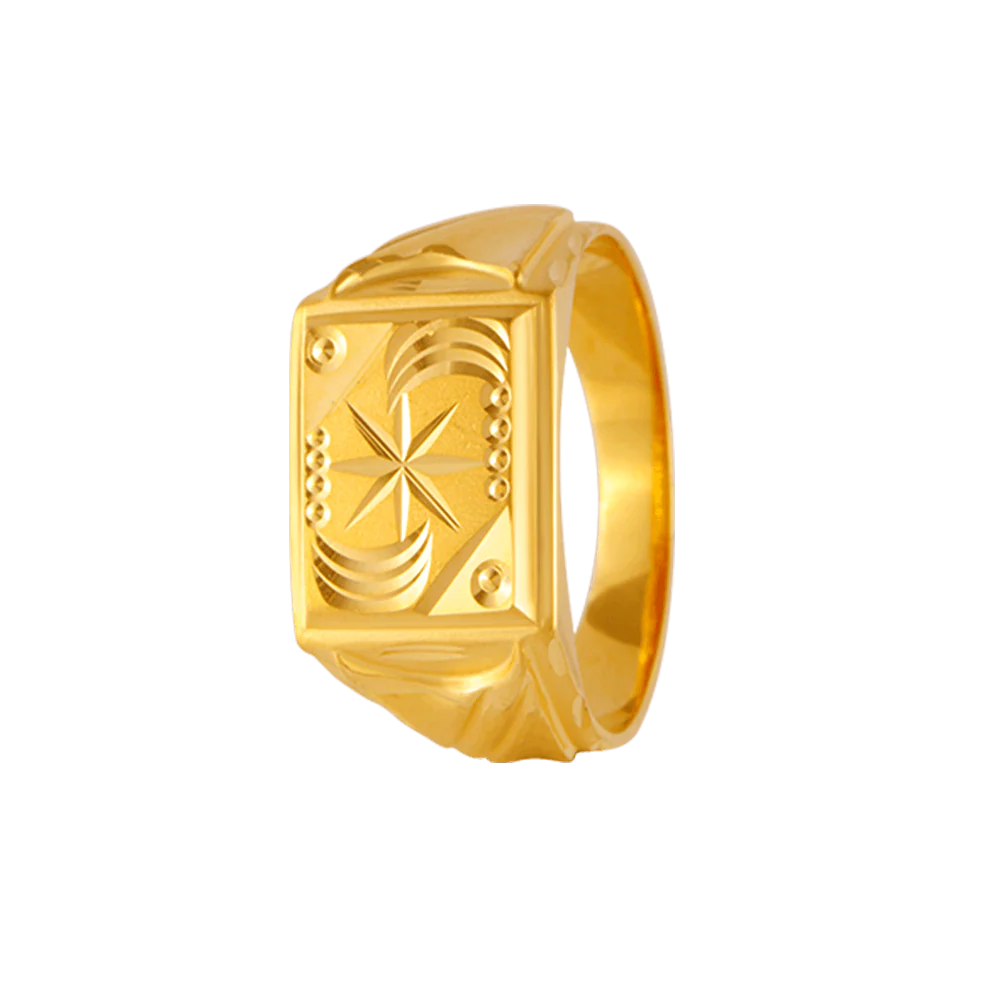 22KT Yellow Gold Ring For Men
