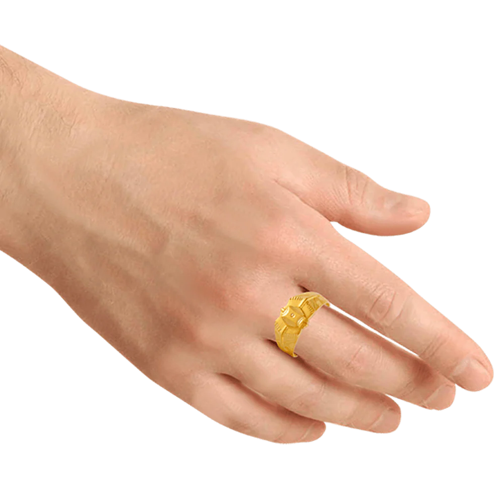 22KT Yellow Gold Ring For Men - Image 2