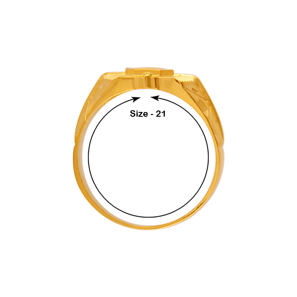 22KT Yellow Gold Ring For Men - Image 4
