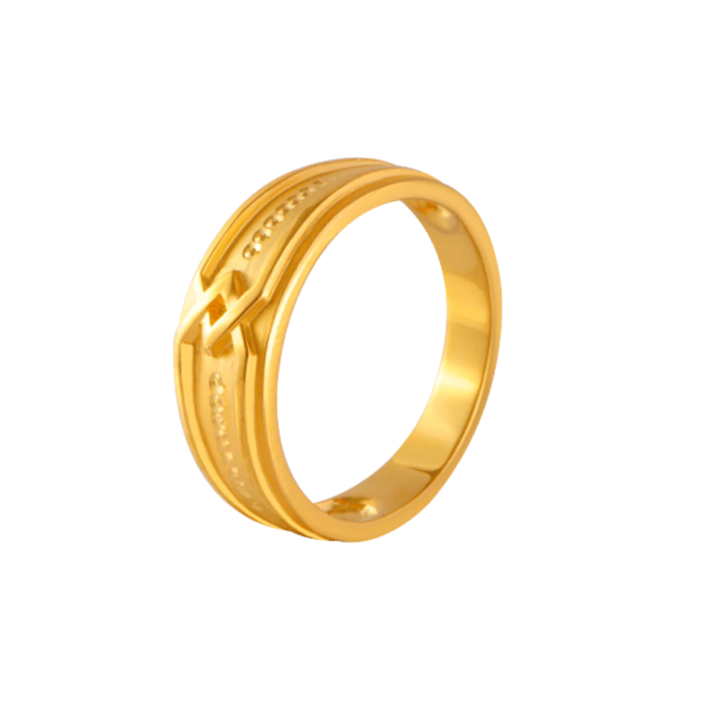 22KT Yellow Gold Ring For Men - Image 3