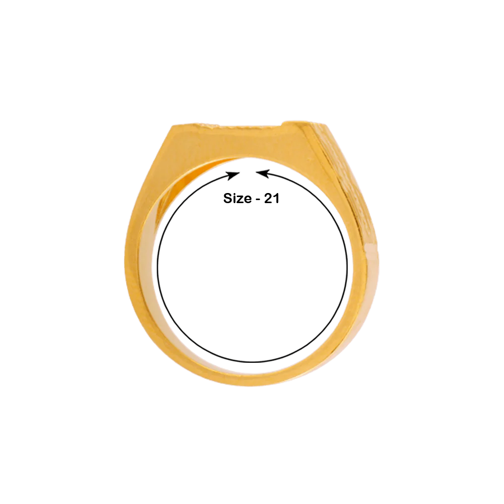 22KT Yellow Gold Ring For Men - Image 4