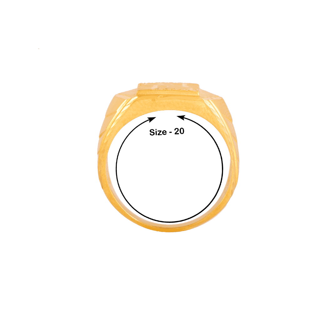 22KT Yellow Gold Ring For Men - Image 3