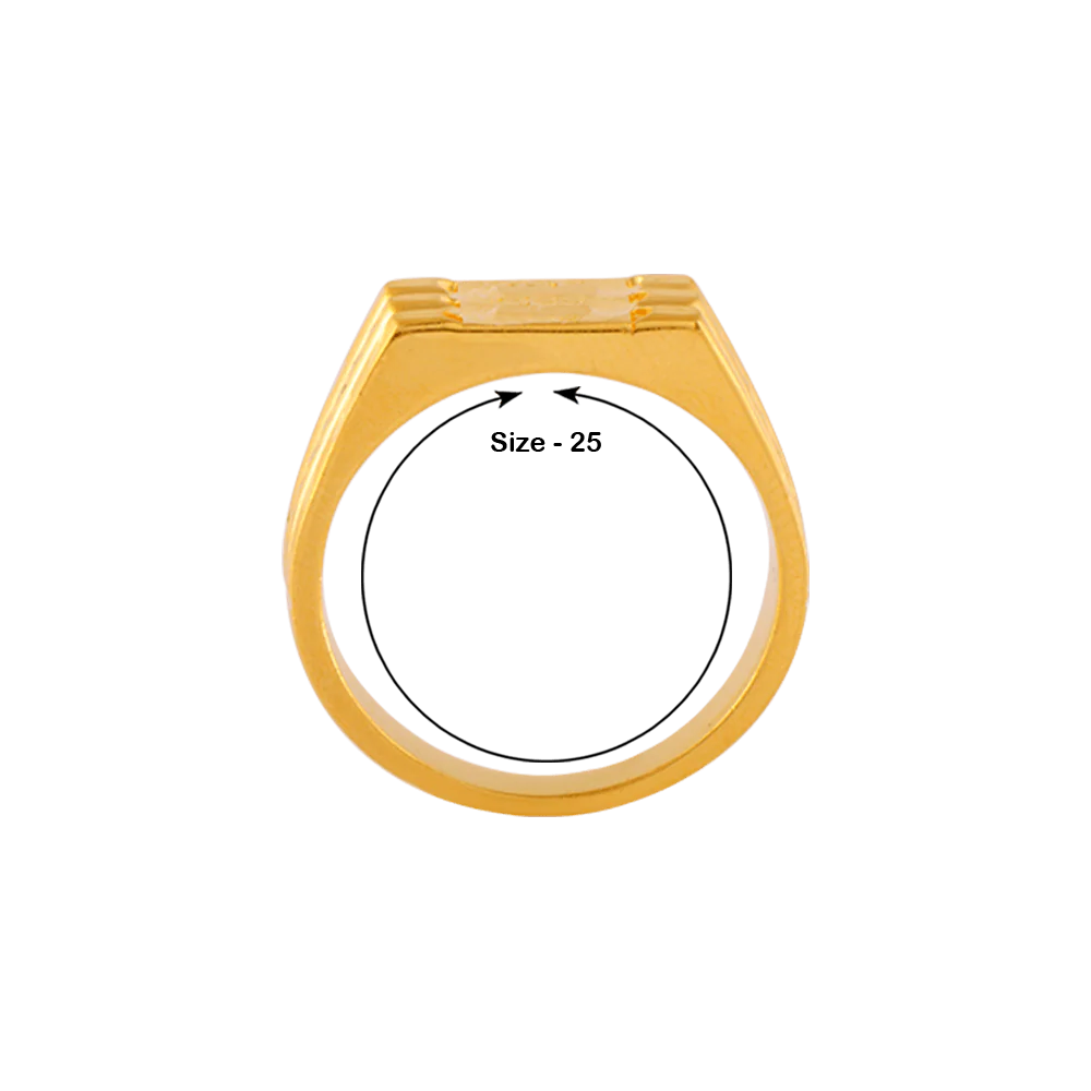 22KT Yellow Gold Ring For Men - Image 4