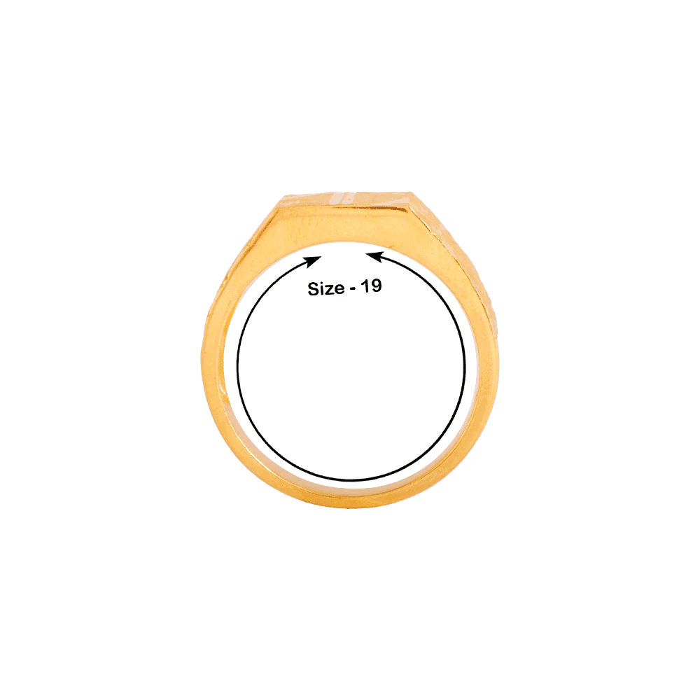 22KT Yellow Gold Ring For Men - Image 3