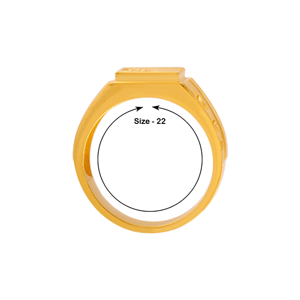 22KT Yellow Gold Ring For Men - Image 4