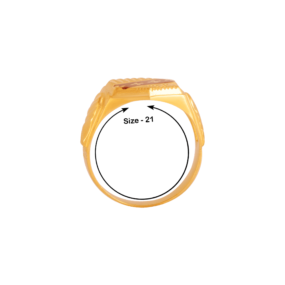 22KT Yellow Gold Ring For Men - Image 3
