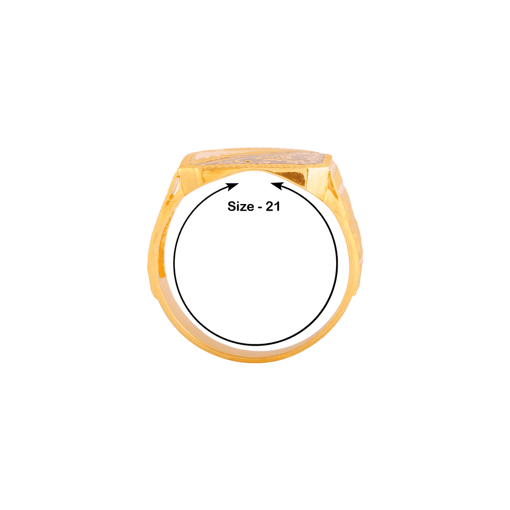 22KT Yellow Gold Ring For Men - Image 3