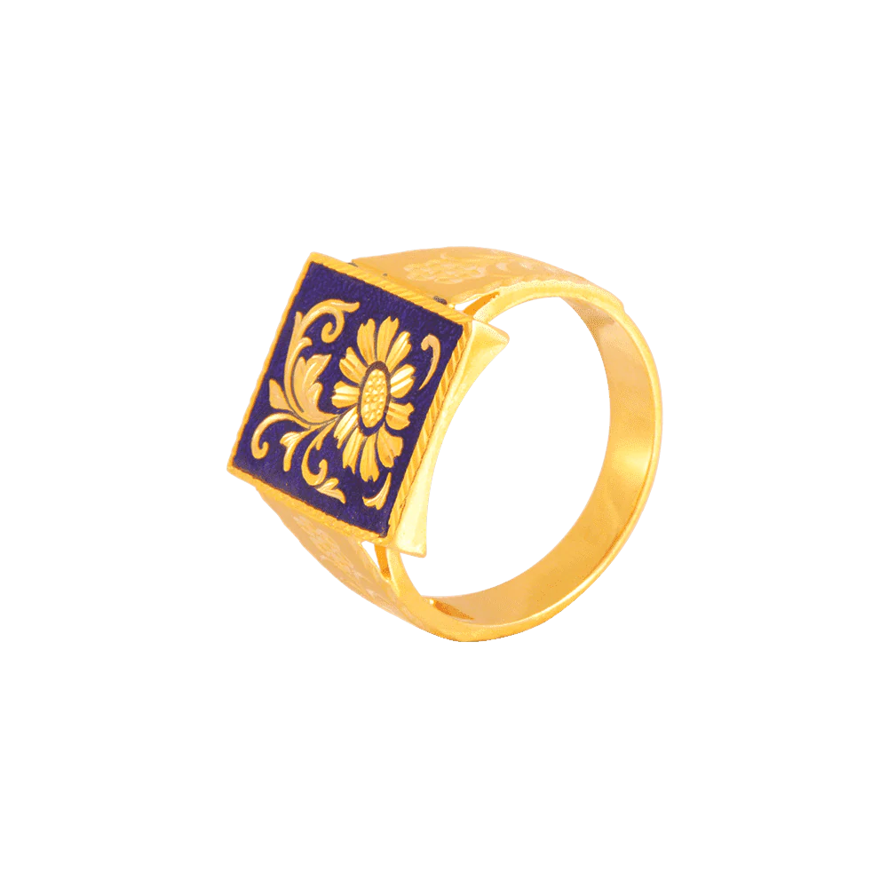22KT Yellow Gold Ring For Men - Image 2