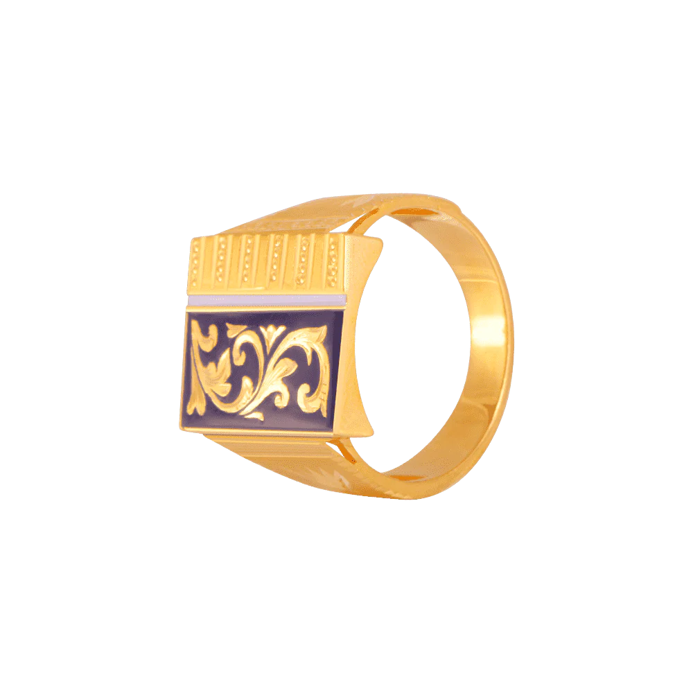 22KT Yellow Gold Ring For Men - Image 2