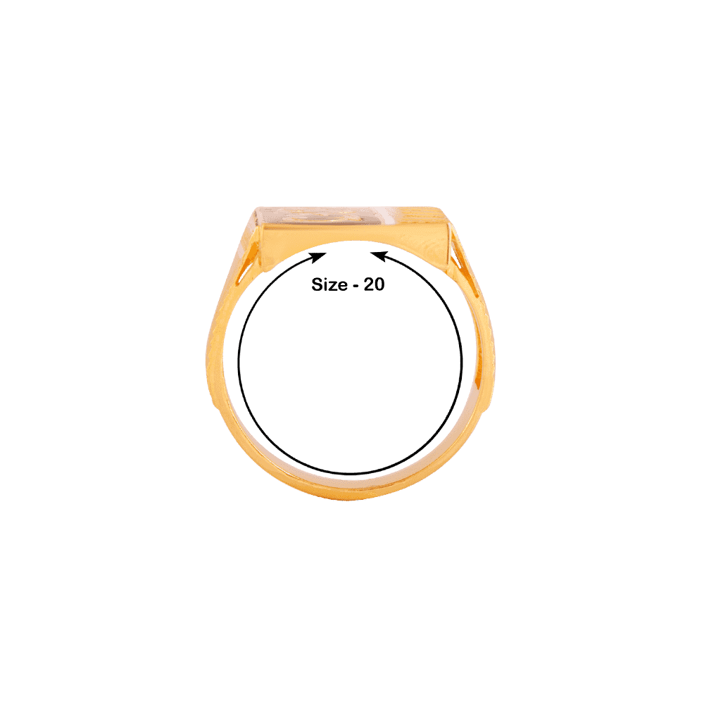 22KT Yellow Gold Ring For Men - Image 3